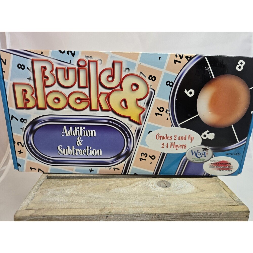 Build & Block Addition Subtraction Math Learning Board Game Grades 2+ Complete